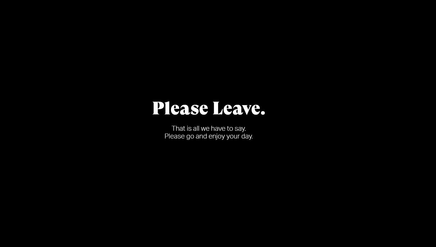 Please Leave WeTransfer