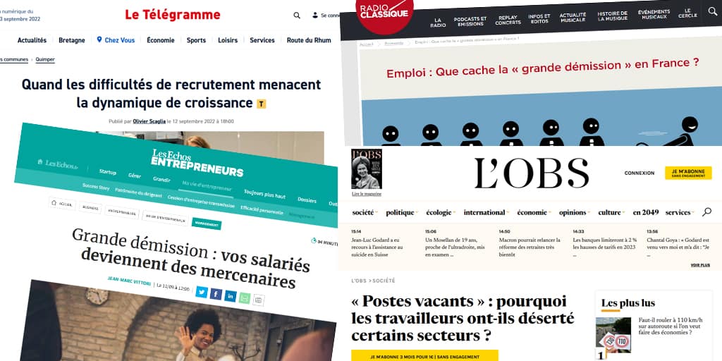 grande démission et difficultés de recrutement