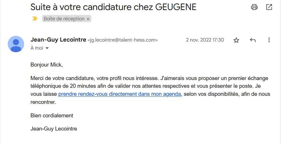 exemple mail proposition entretien 2